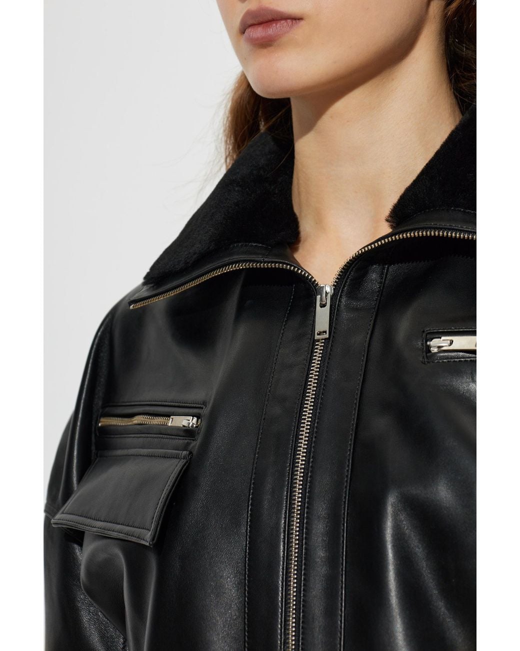 Christopher Esber Black Long-Sleeve Zip-Up Jacket