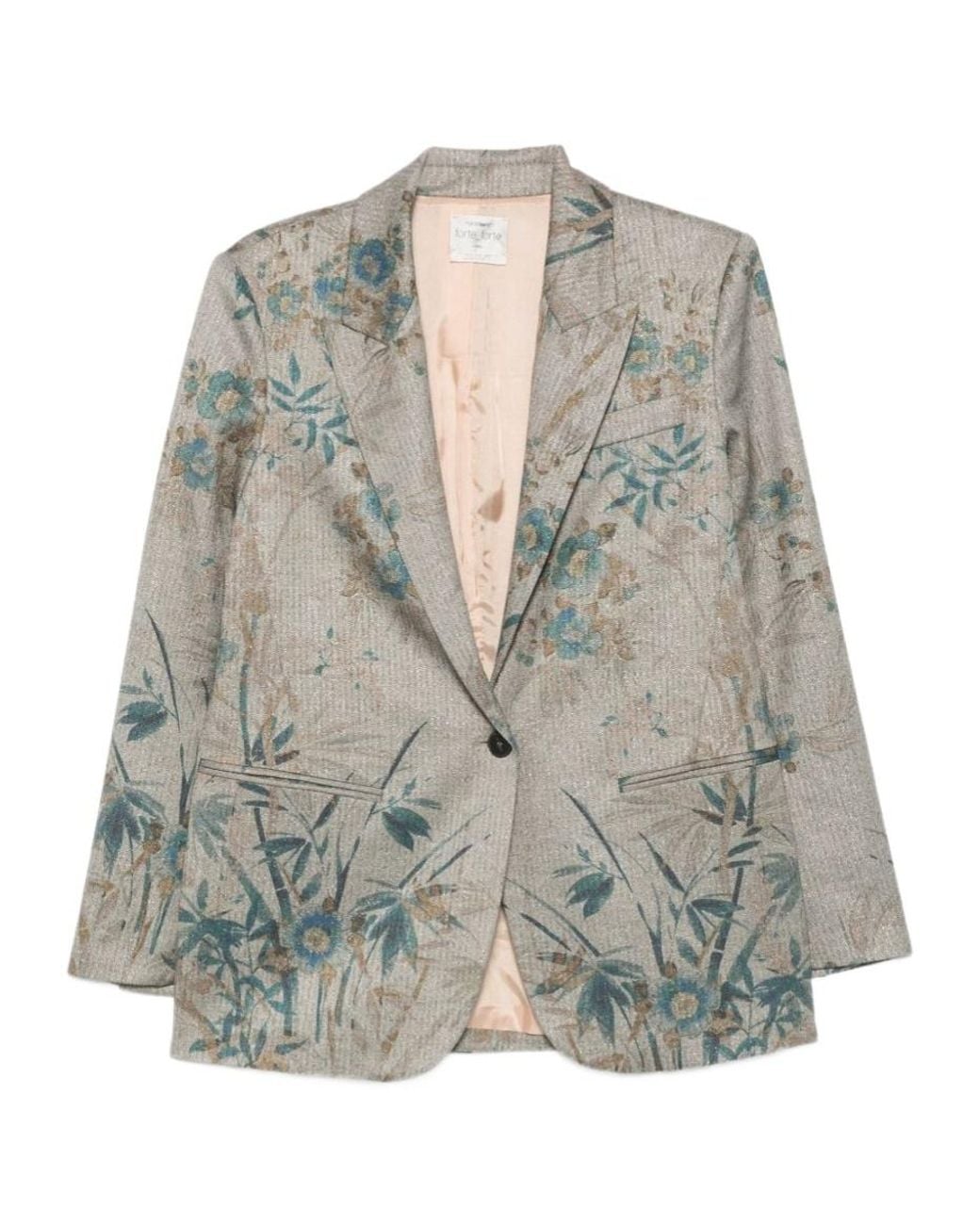 Forte_forte Gray Le Bambou Secret Single-Breasted Blazer