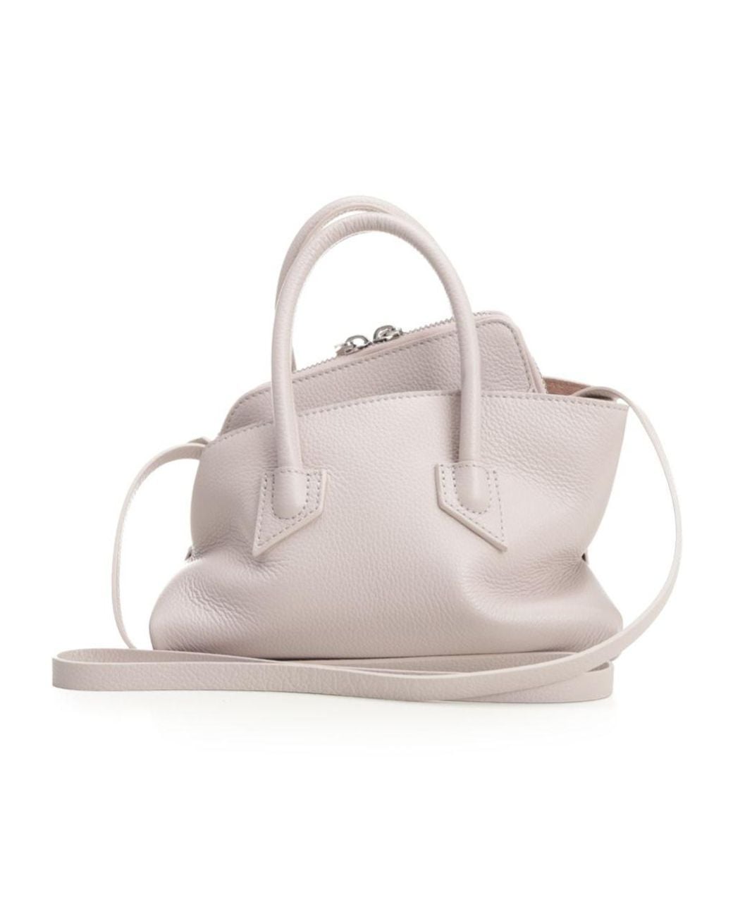 The Attico Gray The La Passeggiata Mini Top Handle Bag