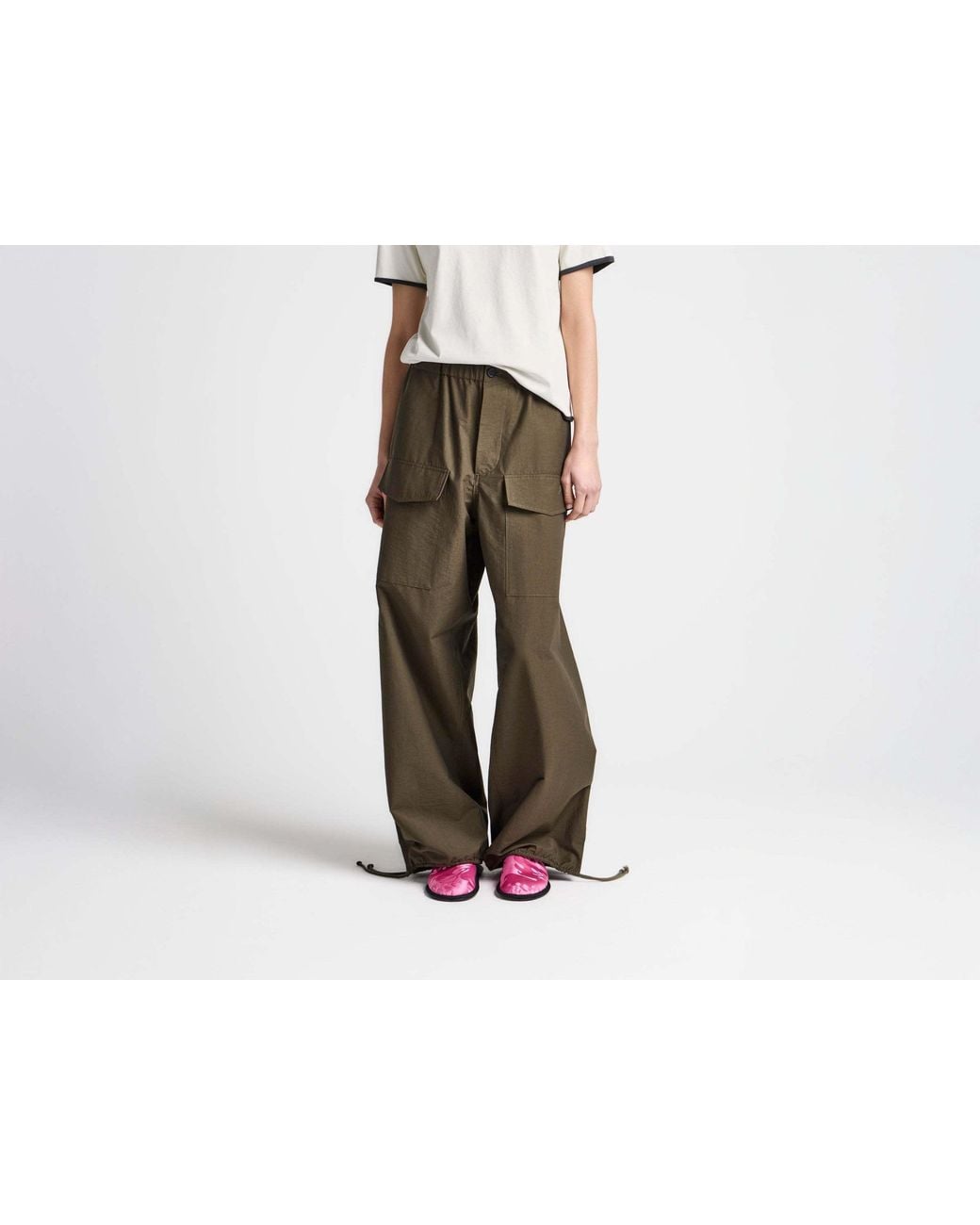J.W. Anderson Green Jw Anderson Wide-Leg Cargo Pants