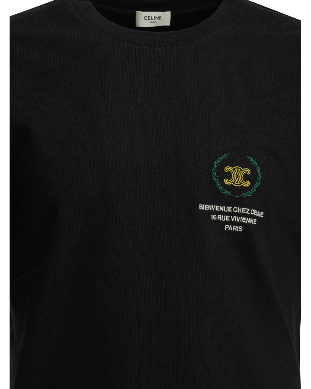 Céline Black T-Shirt for men