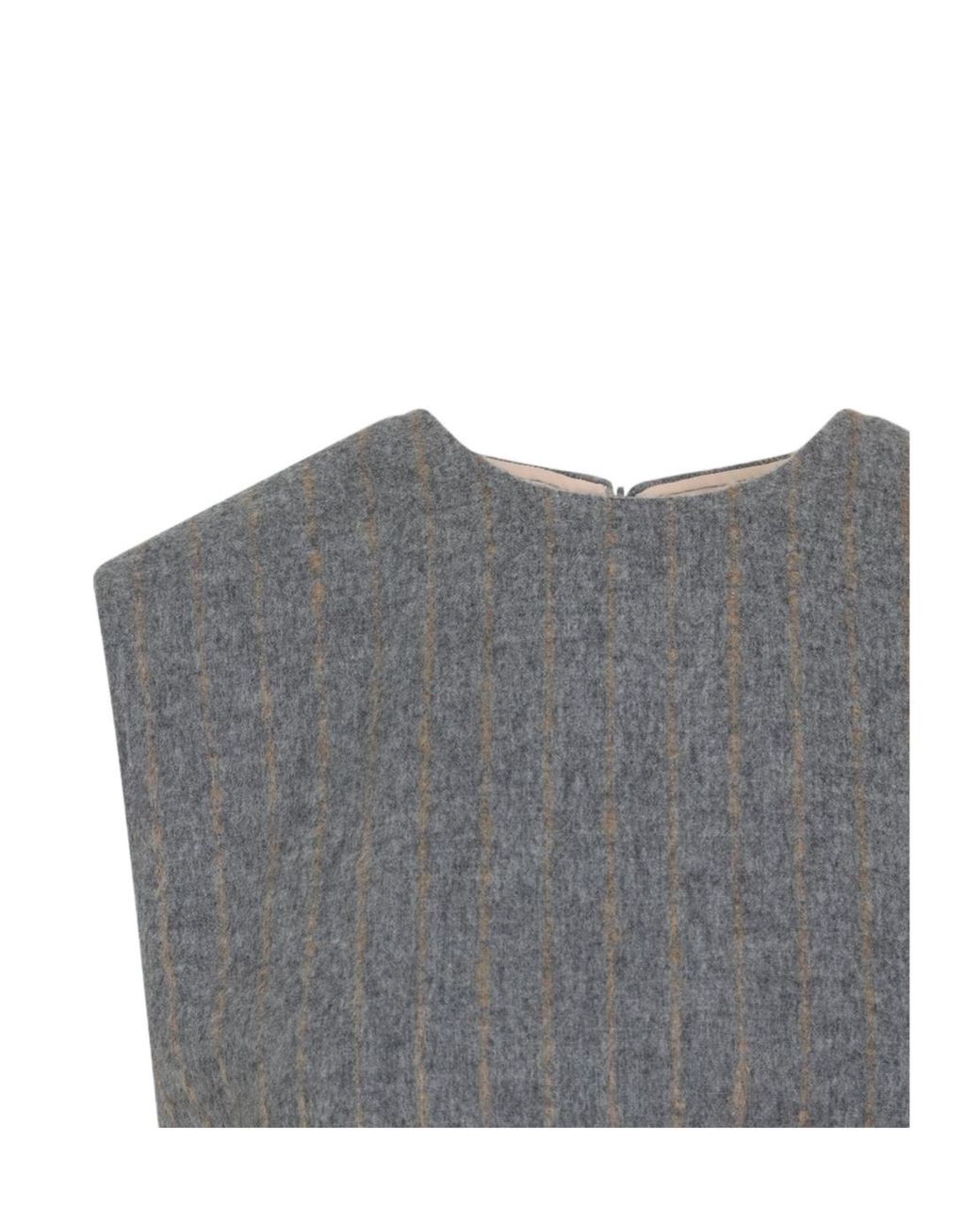 Carven Gray Pinstripe Vest