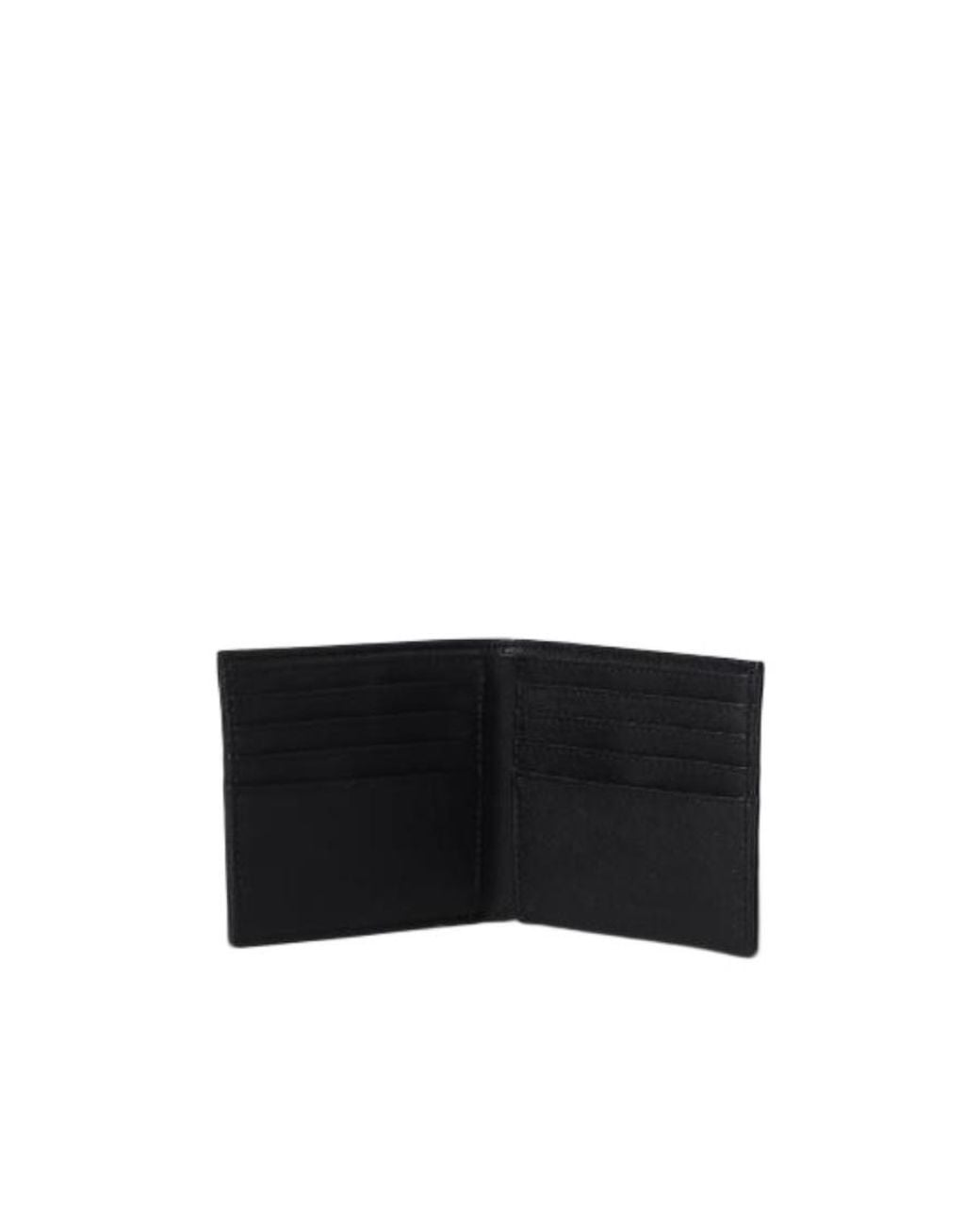 Emporio Armani Black Logo Detailed Bifold Wallet for men