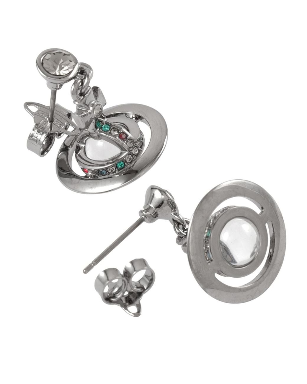 Vivienne Westwood White Embellished Earrings