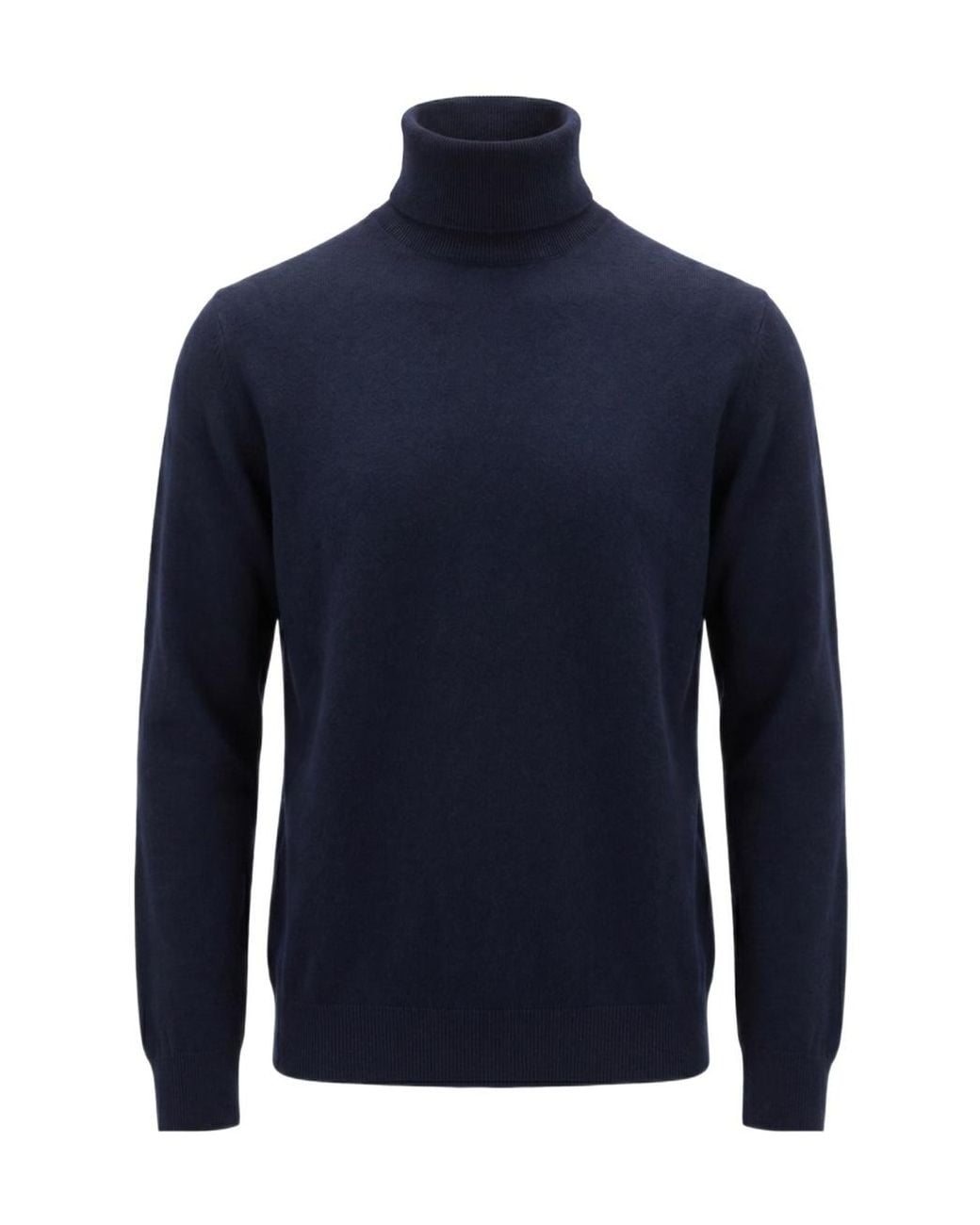 Drumohr Blue Roll Neck Knitted Sweater for men