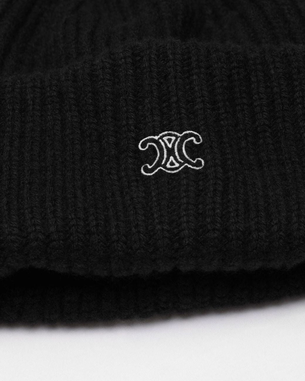 Céline Black Cashmere Knit Hat