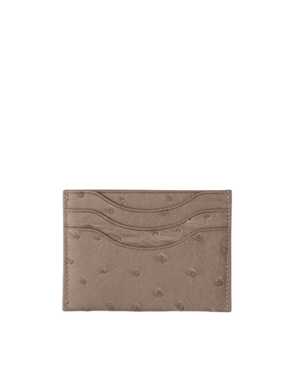 Loro Piana Gray Logo Card Holder for men