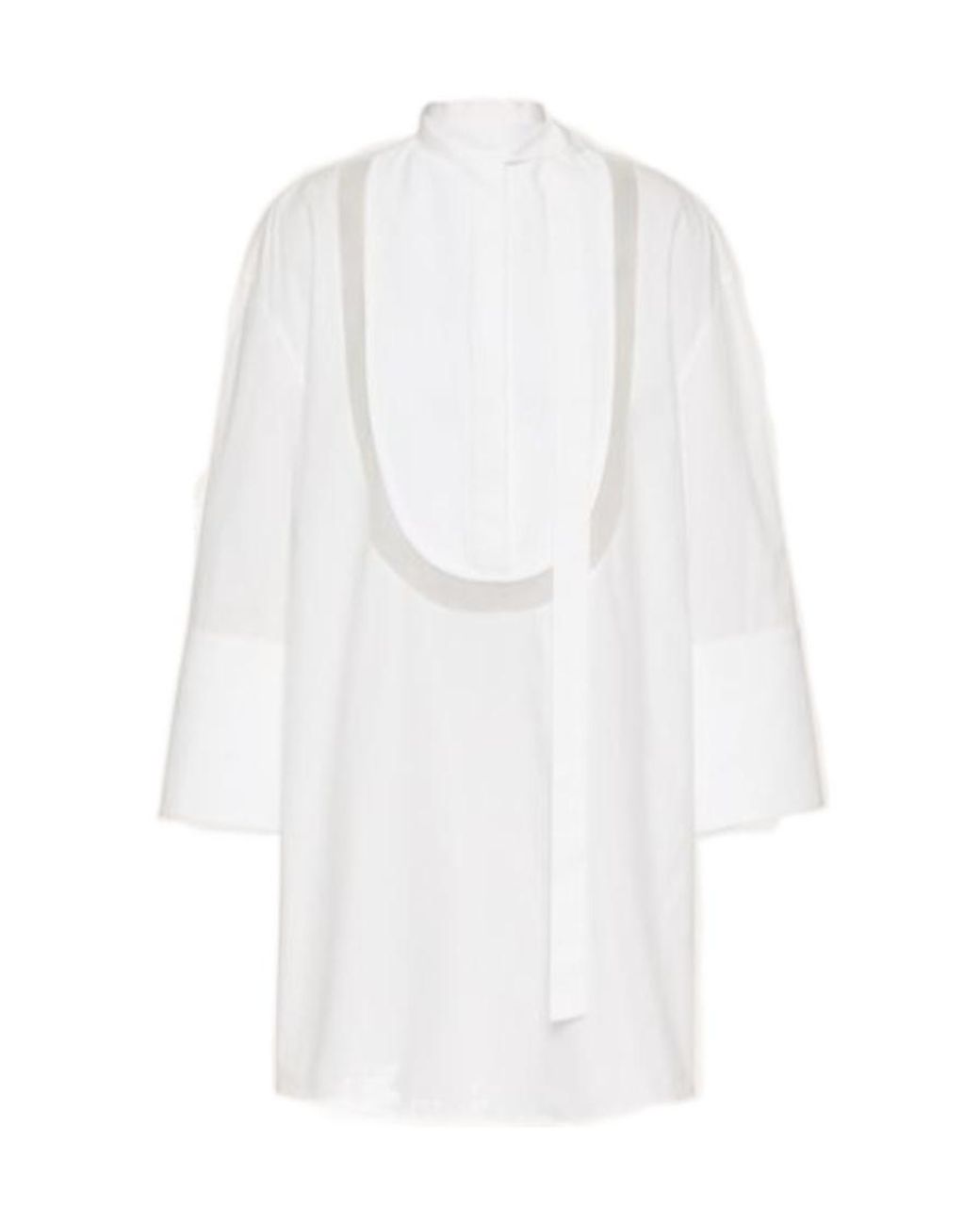 Valentino White Scarf Detailed Long-Sleeved Blouse