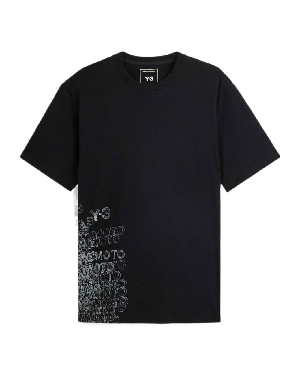 Y-3 Black Short Sleeved Crewneck T-Shirt for men