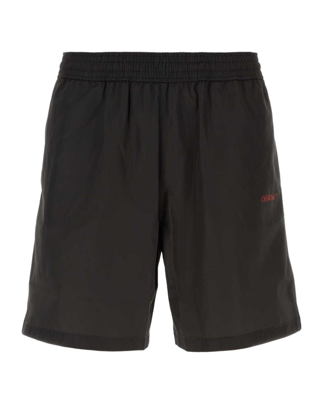 Off-White c/o Virgil Abloh Black Logo Detailed Swim Shorts for men