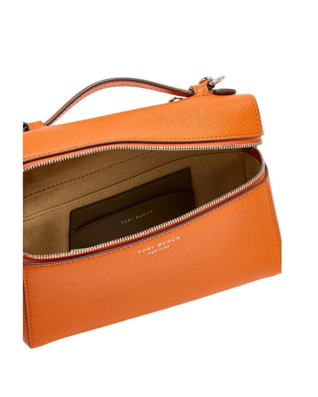 Tory Burch Orange Romy Slim Top Handle Bag
