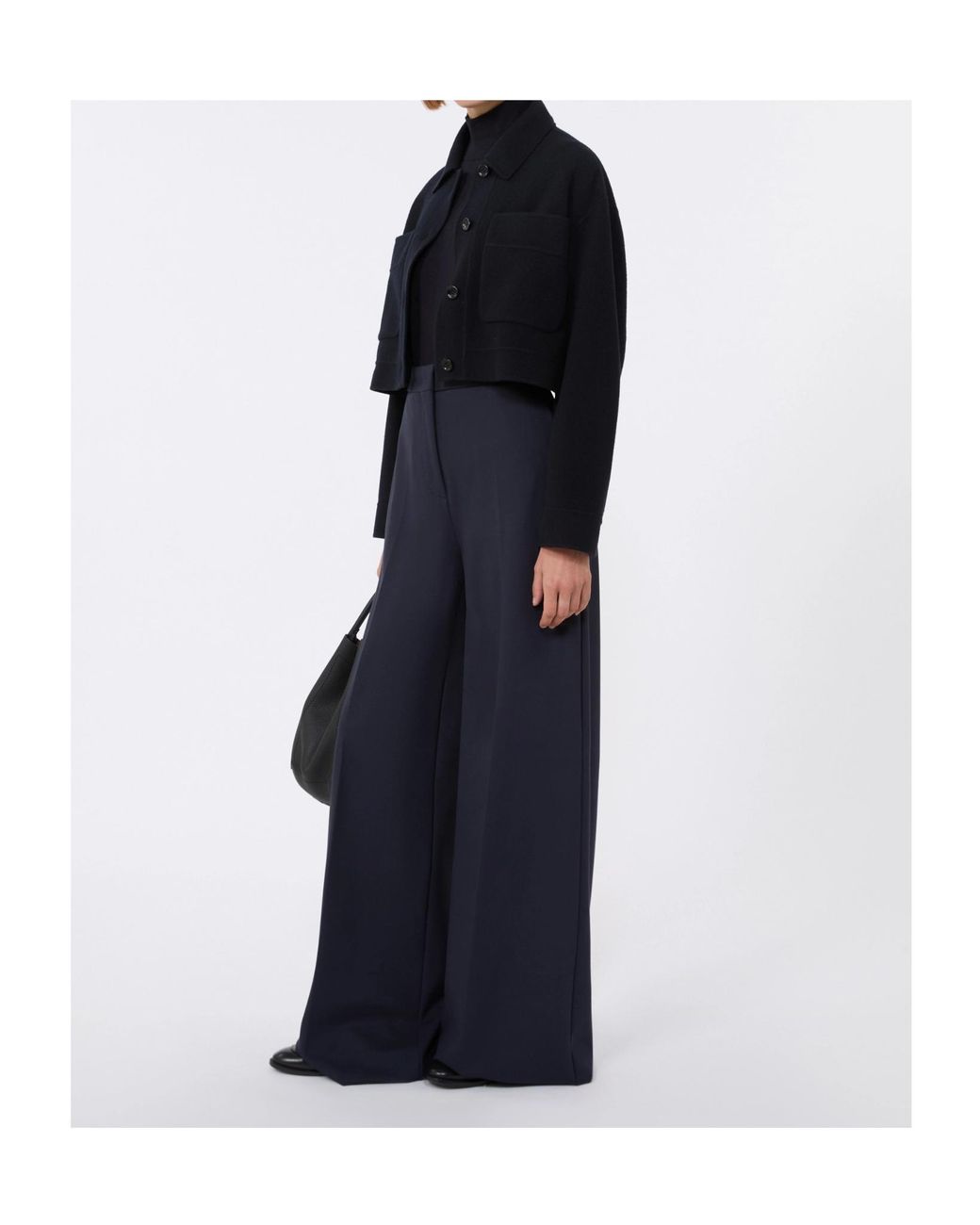 Max Mara Black Mxmpoggio Cropped Jacket