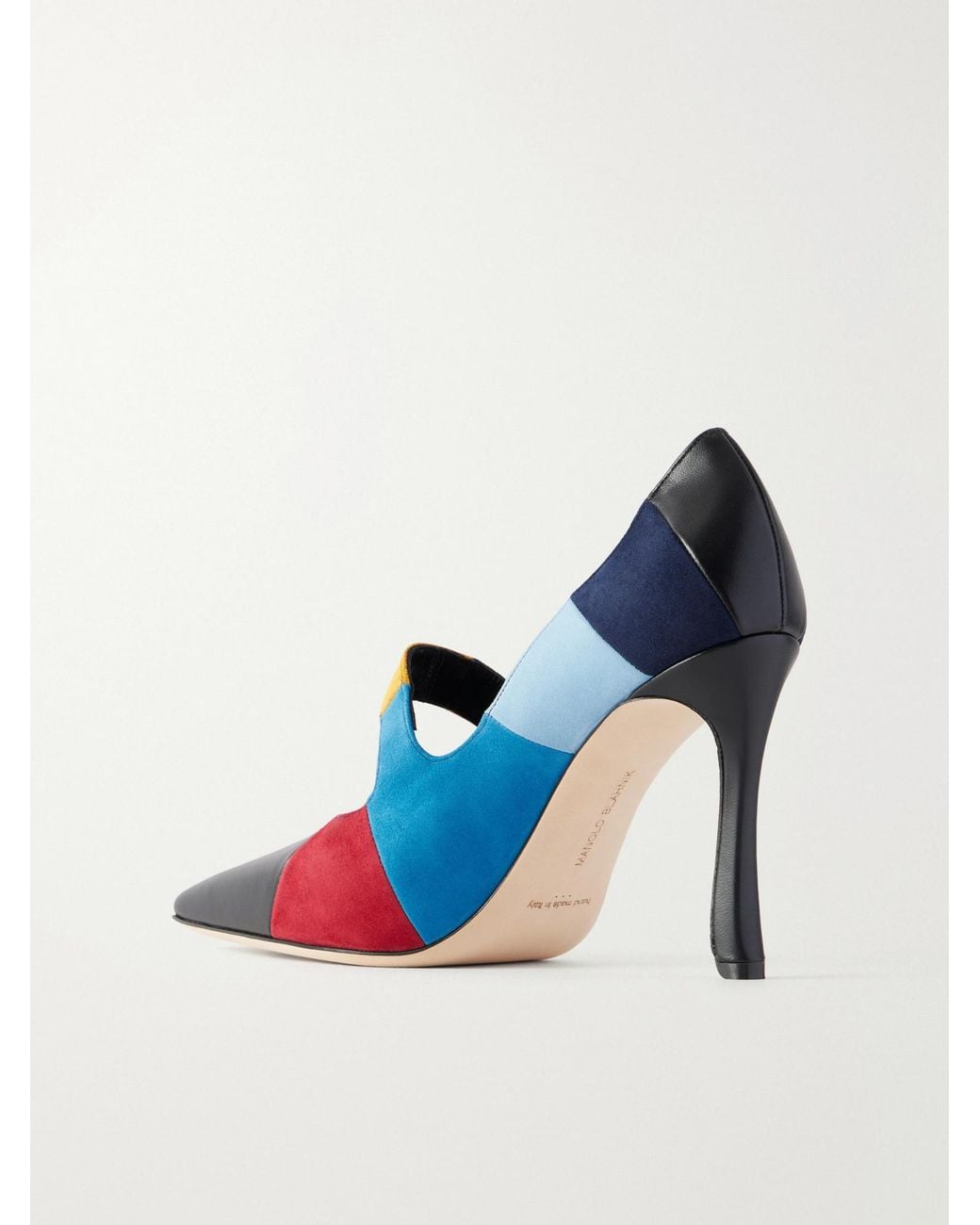 Manolo Blahnik Blue Handmade Mary Jane High Heels