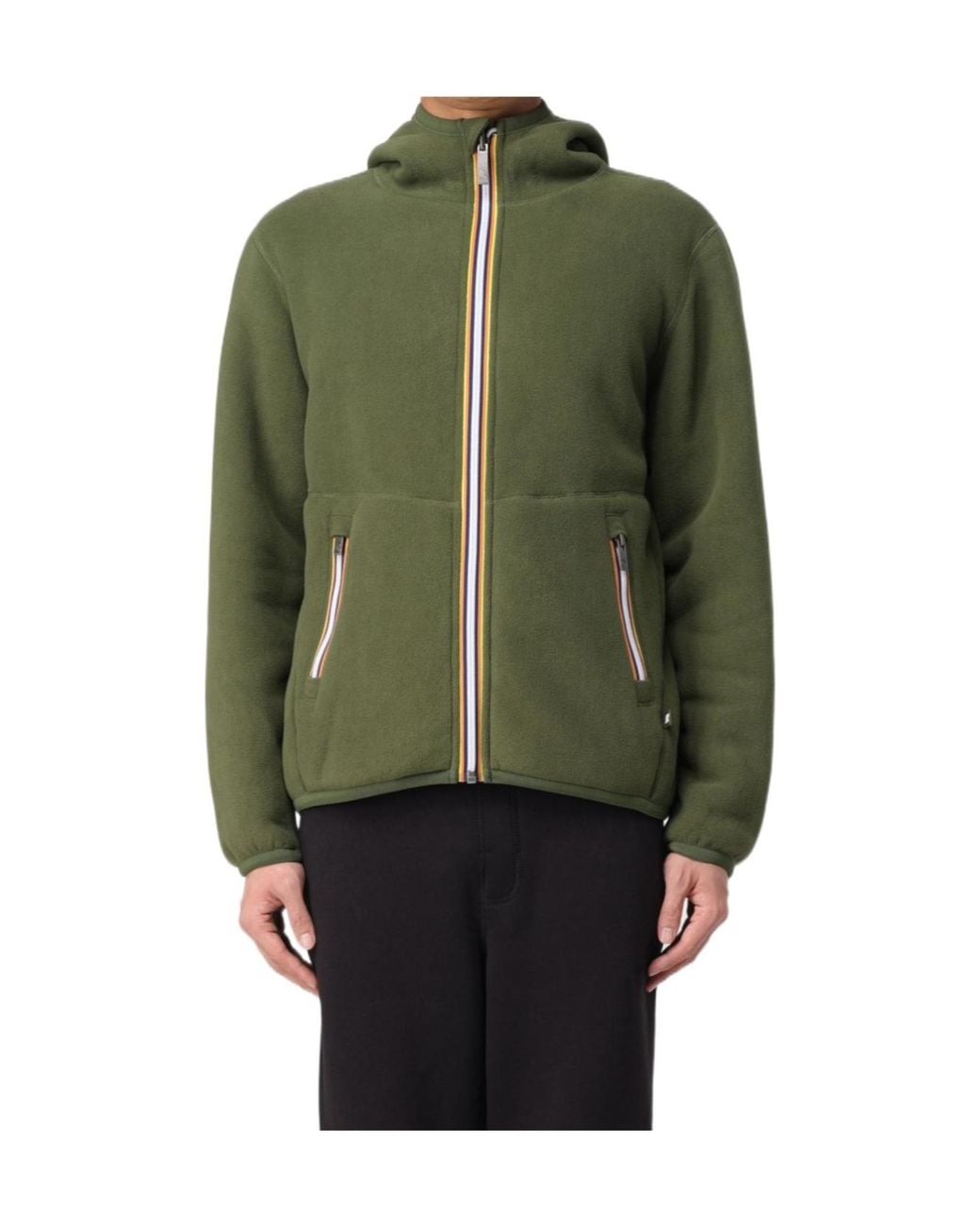 K-Way Green Hooded Reversible Jacket for men