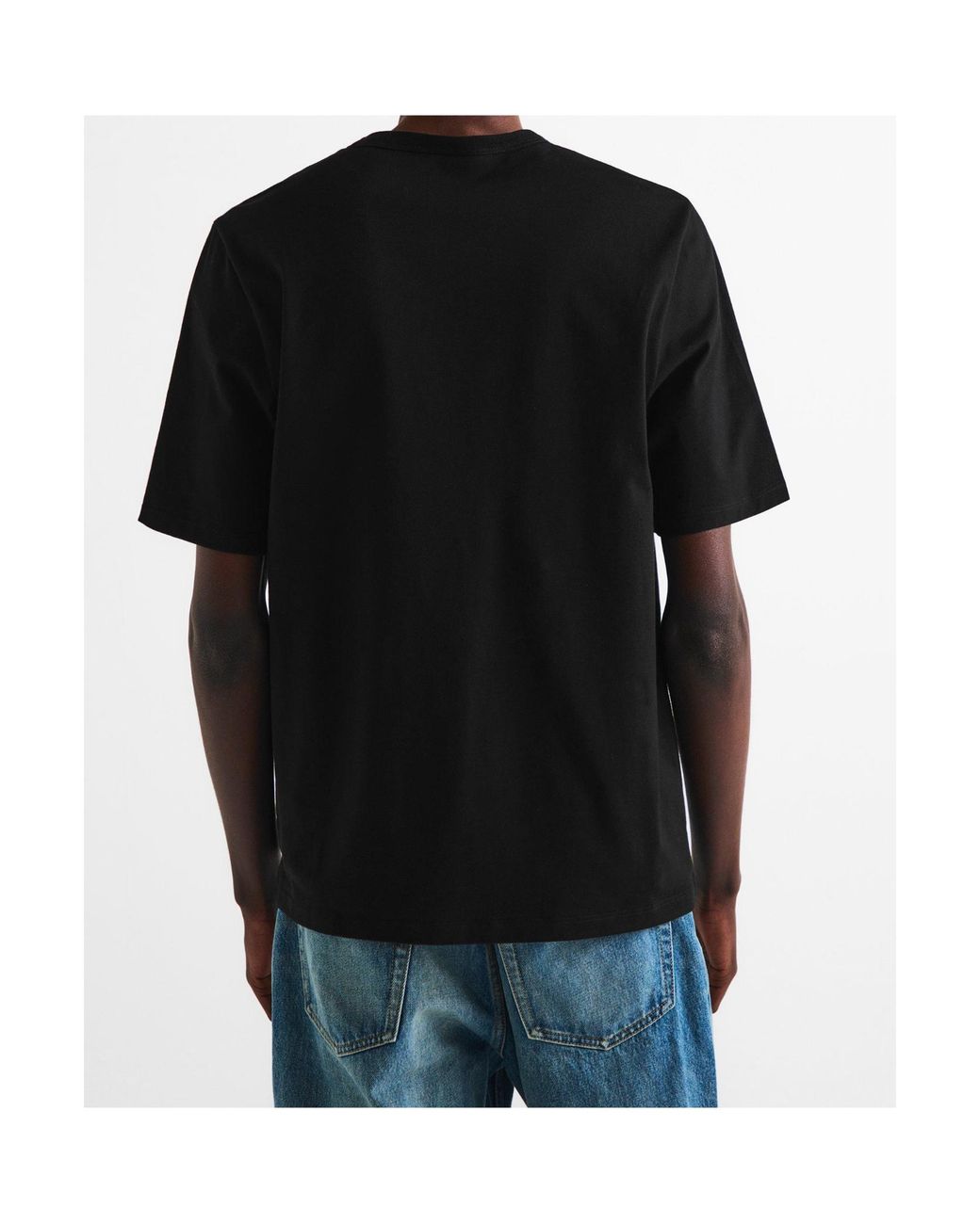 Saint Laurent Black Logo Crew Neck T-Shirt for men