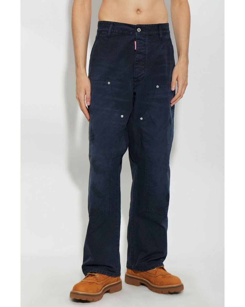 DSquared² Blue Straight-Leg Cargo Pants for men