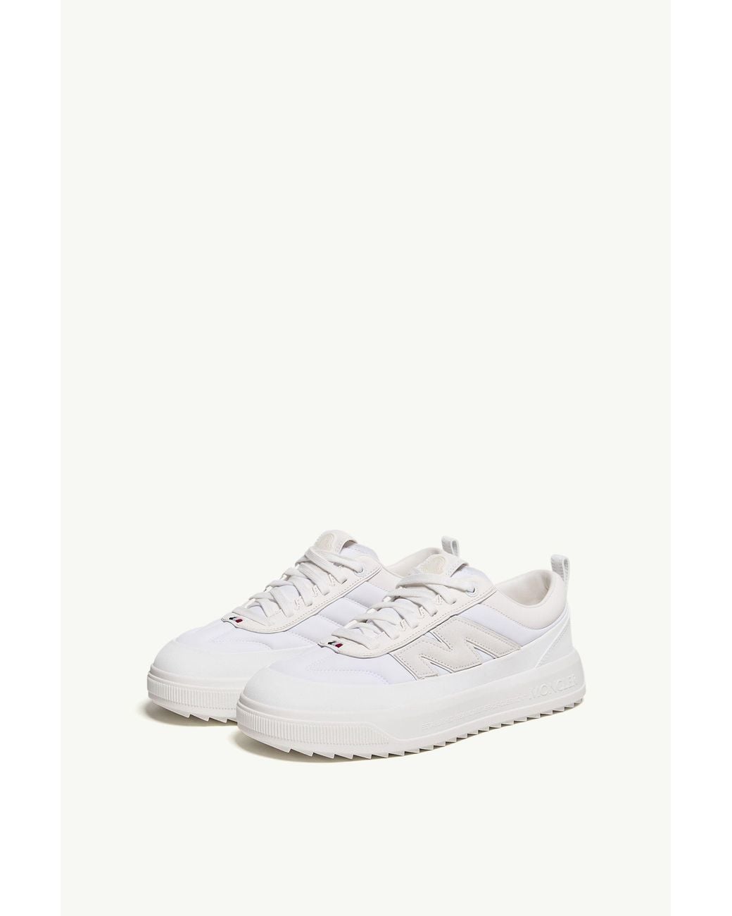 Moncler White Moncler Altive Nubuck & Suede Trainers