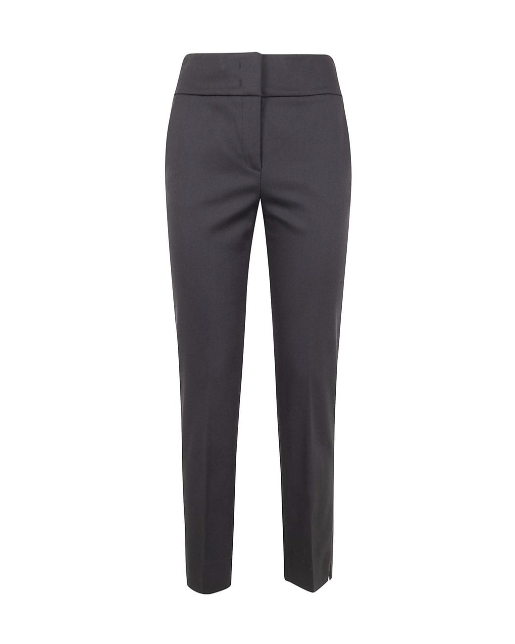 Peserico Blue High-Waisted Straight-Leg Trousers