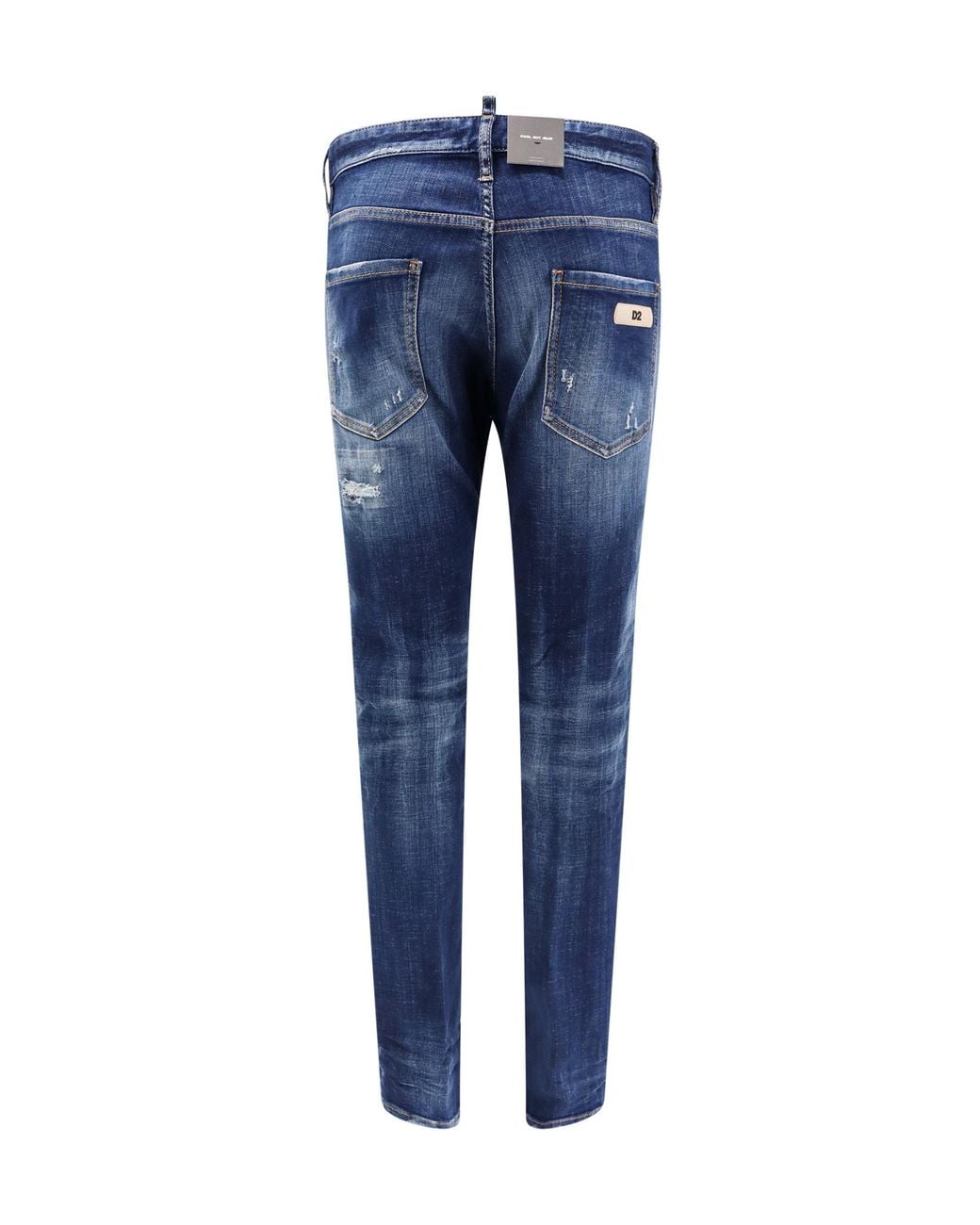 DSquared² Blue Dark Ripped Cast Wash Cool Guy Jeans for men
