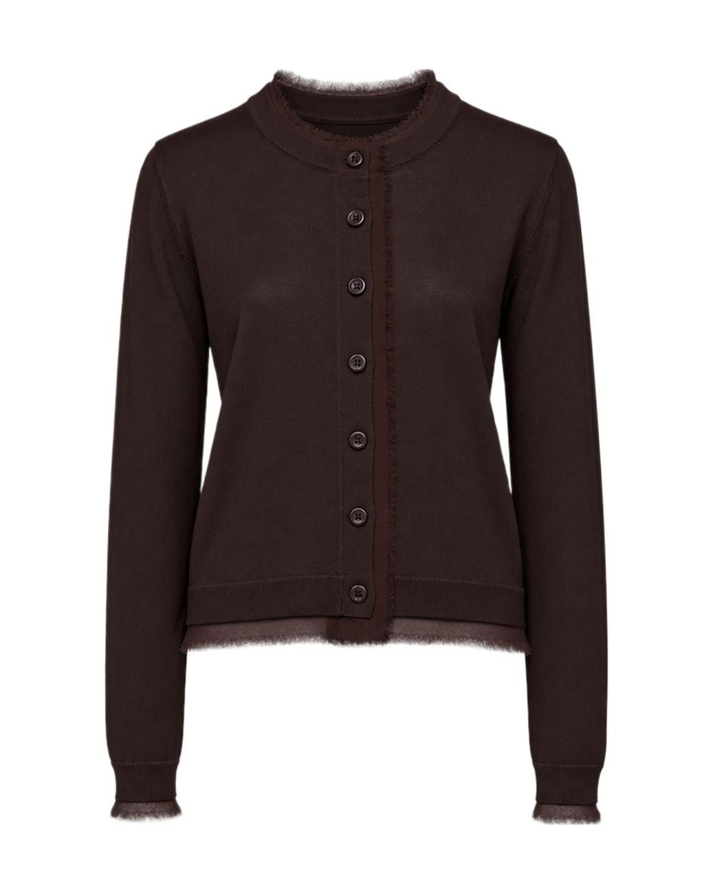 Kaos Brown Long-Sleeved Button-Down Cardigan