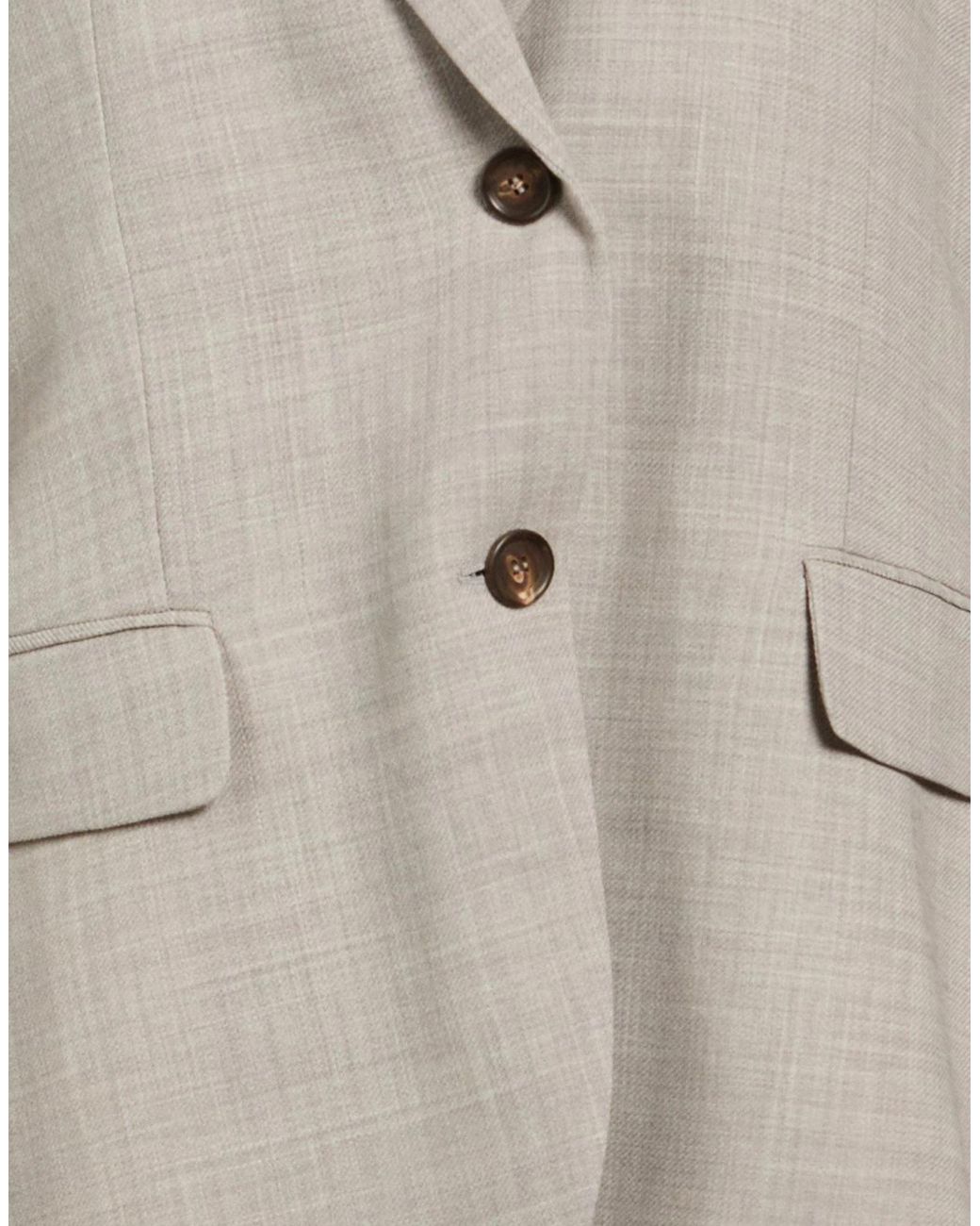 Brunello Cucinelli Gray Single-Breasted Blazer