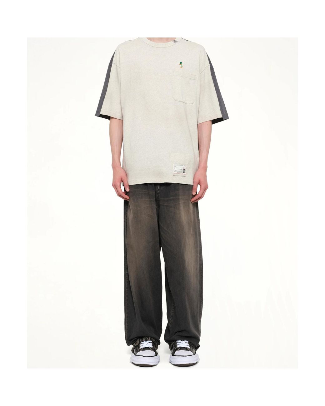 Maison Mihara Yasuhiro White Color-Block Short-Sleeve T-Shirt for men