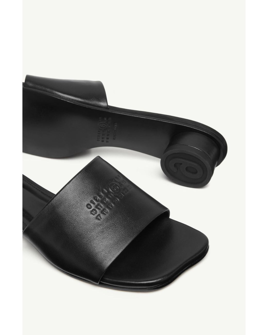 MM6 by Maison Margiela Black Anatomic Sandals