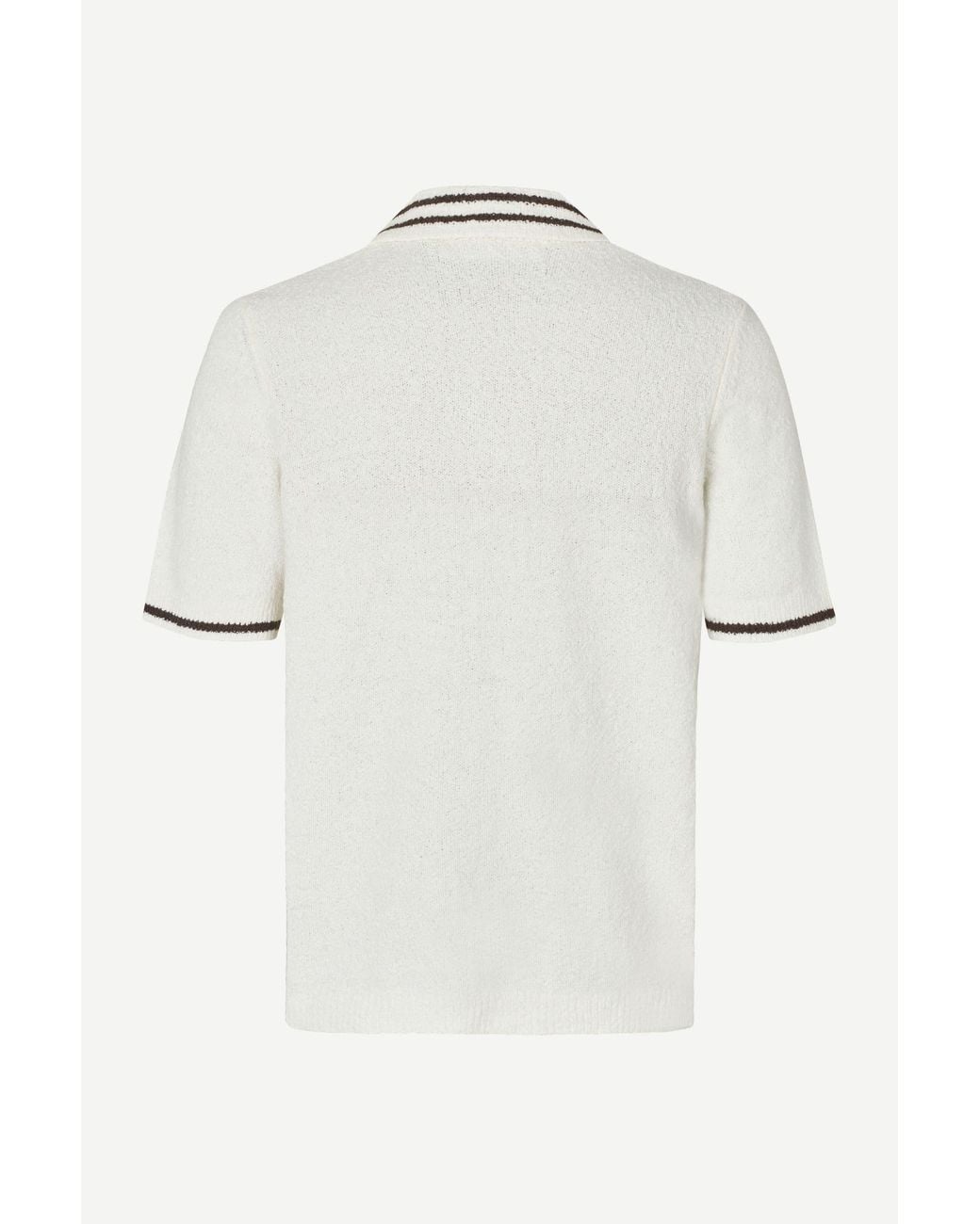 Samsøe & Samsøe White Samsøe Samsøe Sapedro Textured Polo Shirt for men