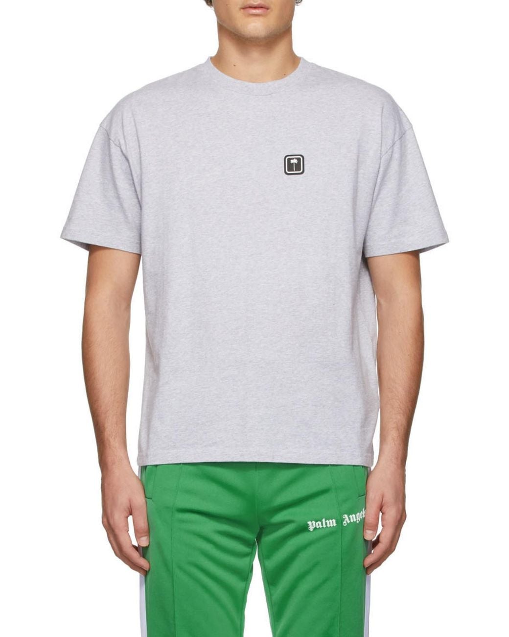 Palm Angels White Pxp Logo-Patch T-Shirt for men