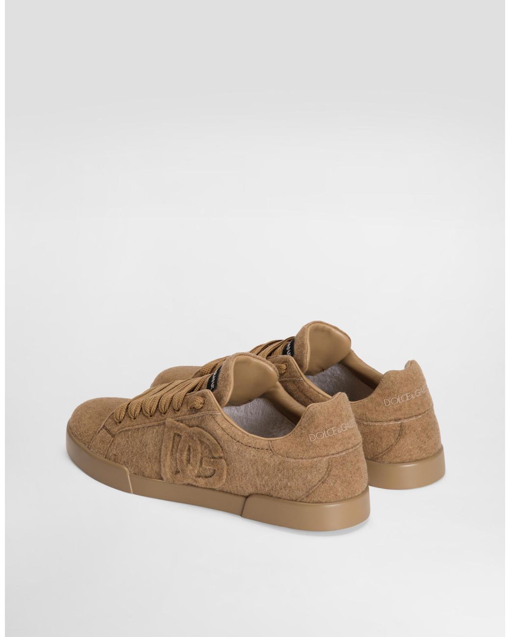 Dolce & Gabbana Brown Logo Low-Top Sneakers for men