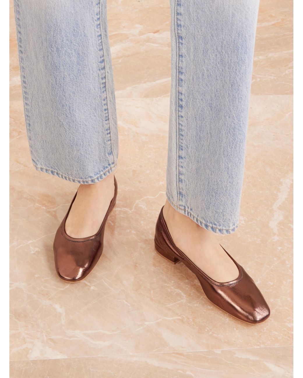 Maryam Nassir Zadeh Brown Leather Ballet Flats