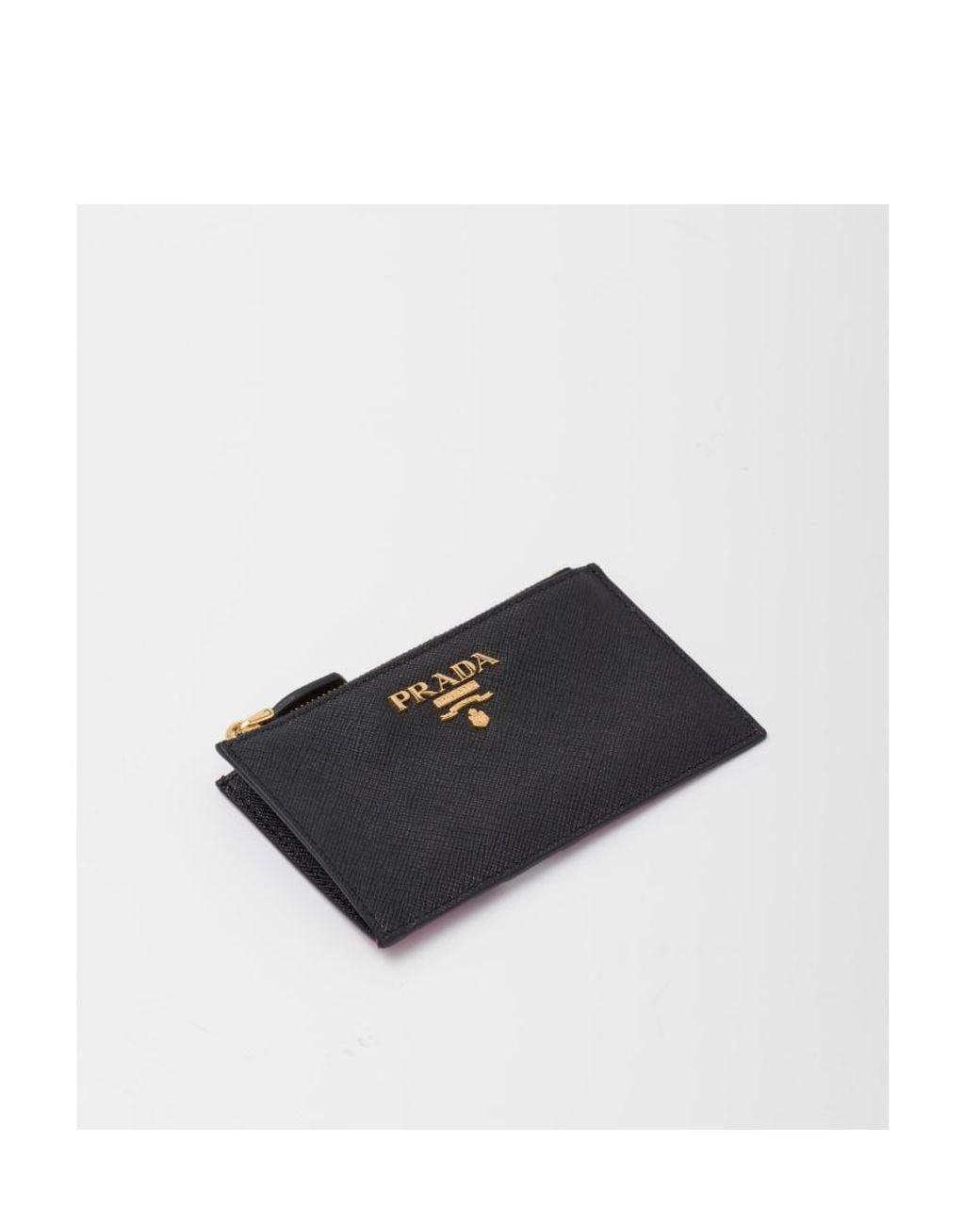 Prada Blue Saffiano Leather Card Holder