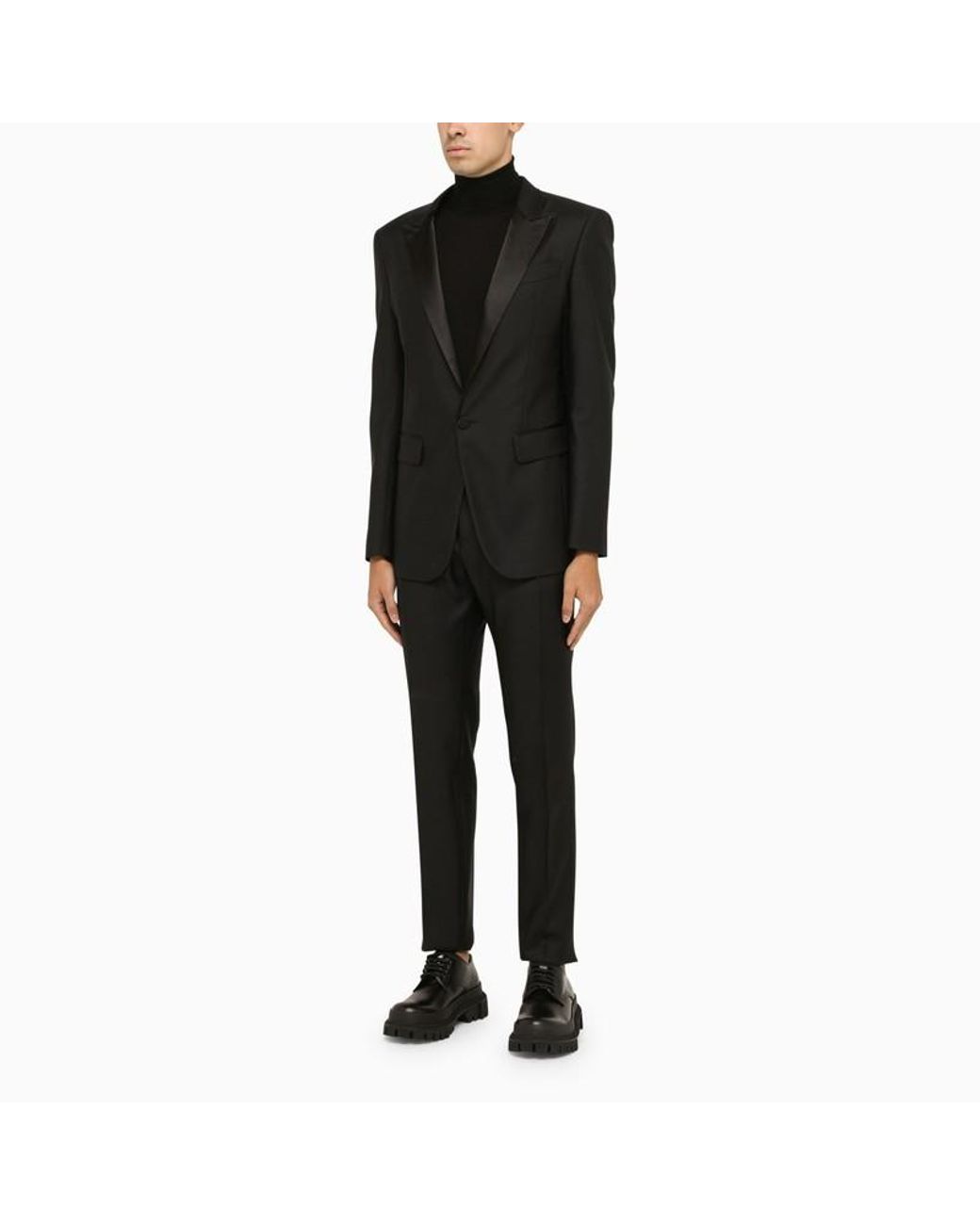 DSquared² Black Two-Piece Single-Breasted Suit for men