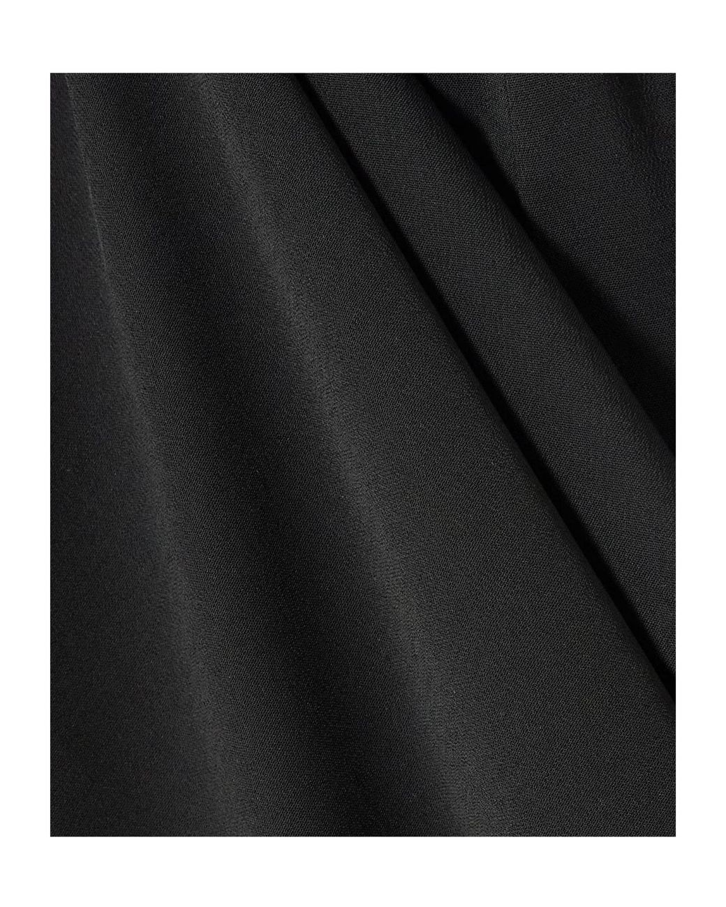 St. Agni Black Crepe Maxi Dress