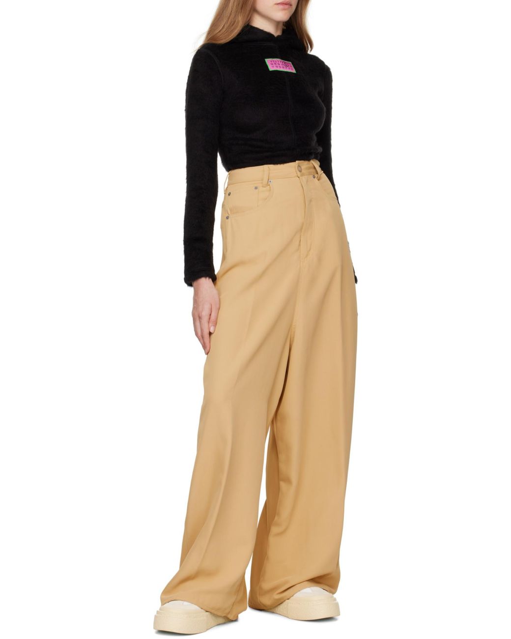 MM6 by Maison Margiela Natural Twill Trousers