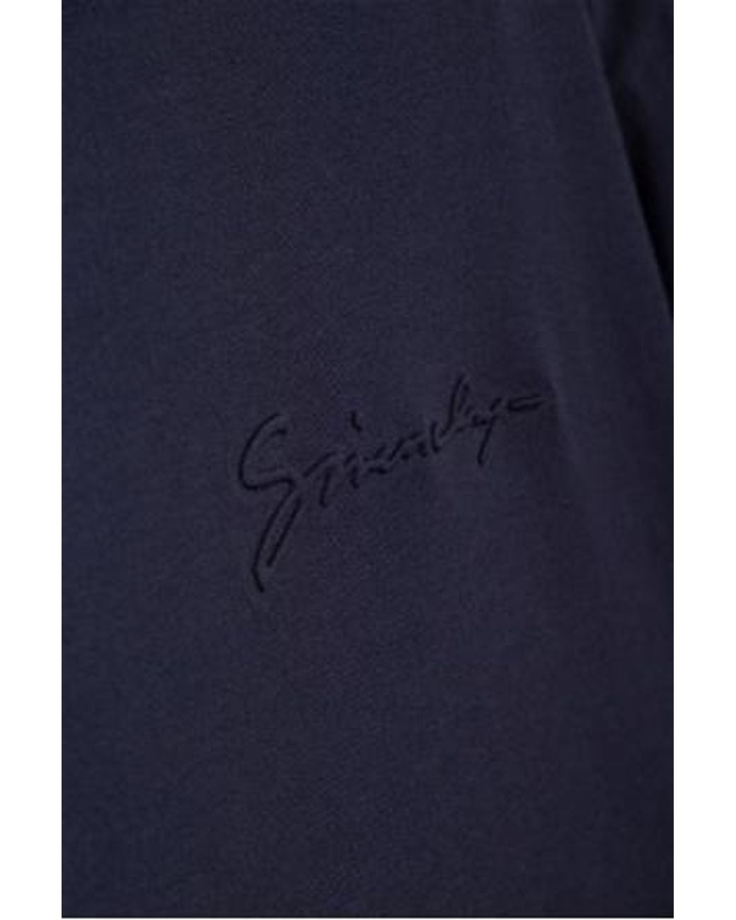 Givenchy Blue Logo Detailed Crewneck T-Shirt for men