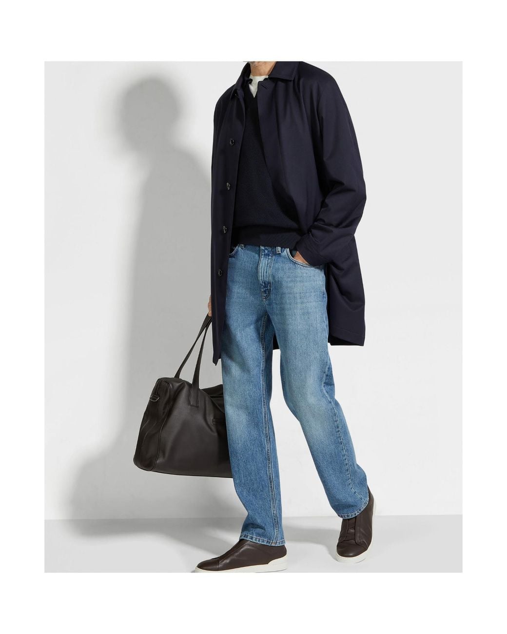 Zegna Blue Motorin 300Cc Raincoat for men