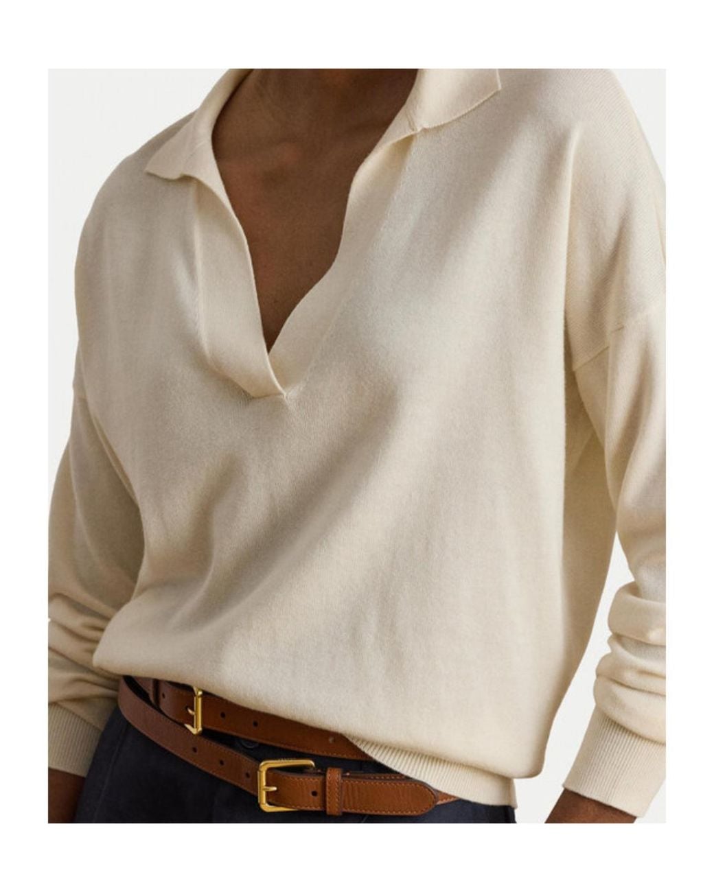 Ralph Lauren White Lauren Polo Jumper