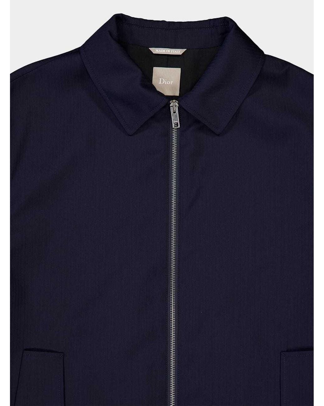 Dior Blue Zip-Up Jacket for men