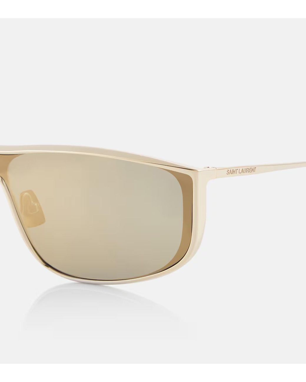 Saint Laurent White Sl 605 Rectangular Sunglasses