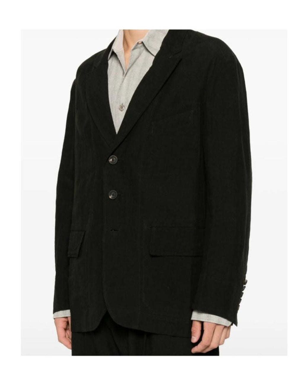 Ziggy Chen Black Puppytooth Three Button Blazer for men
