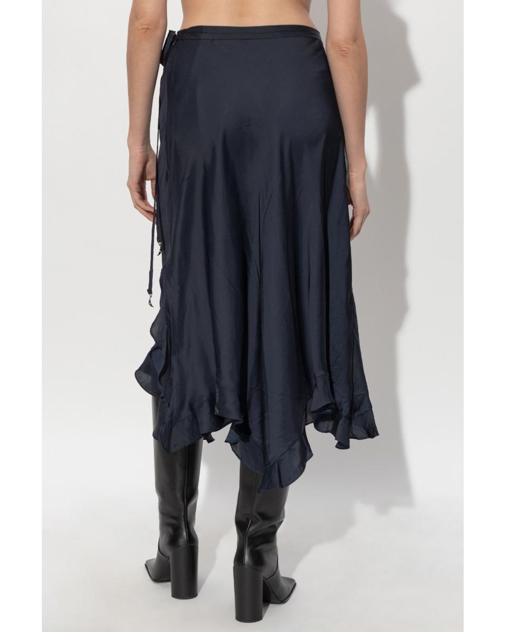 Zadig & Voltaire Blue Jeto Satin Skirt