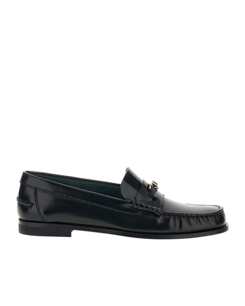 Tod's Black Gathered Toe Loafers