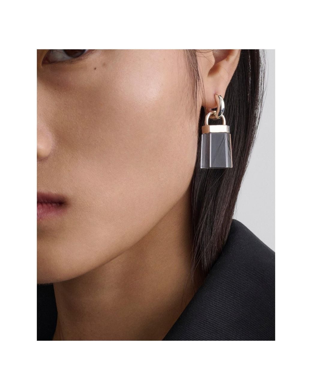 Phoebe Philo White Prism Earrings