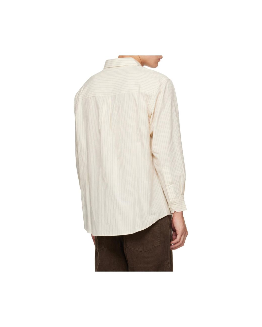 DUNST White Classic Striped Shirt for men