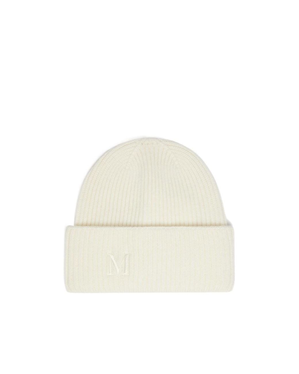 Max Mara White Mmretina Ribbed Beanie