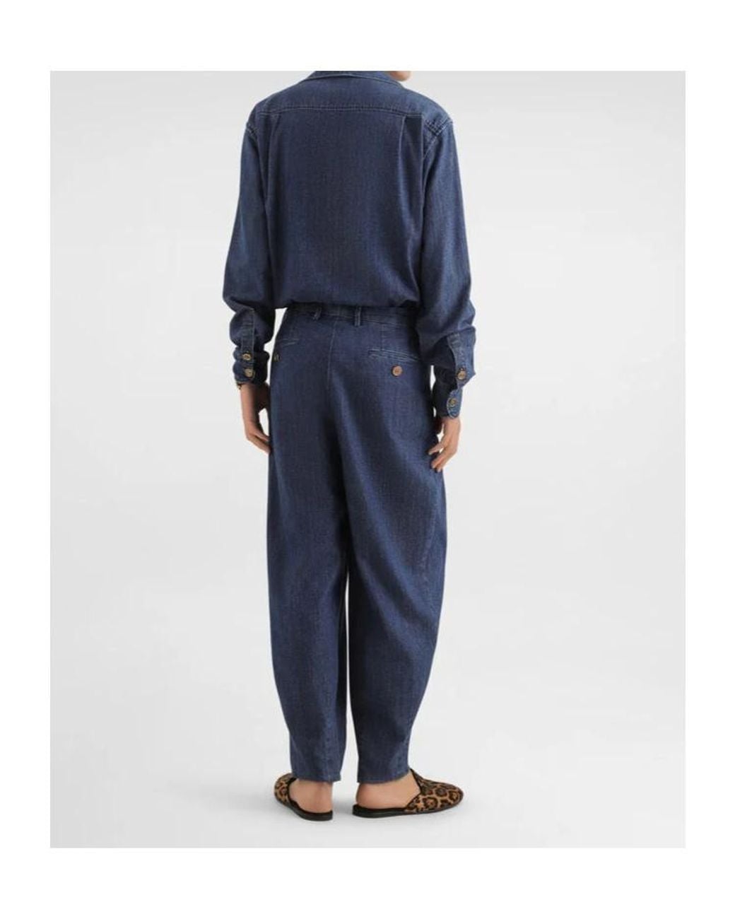 Dolce & Gabbana Blue Pleated Jeans for men