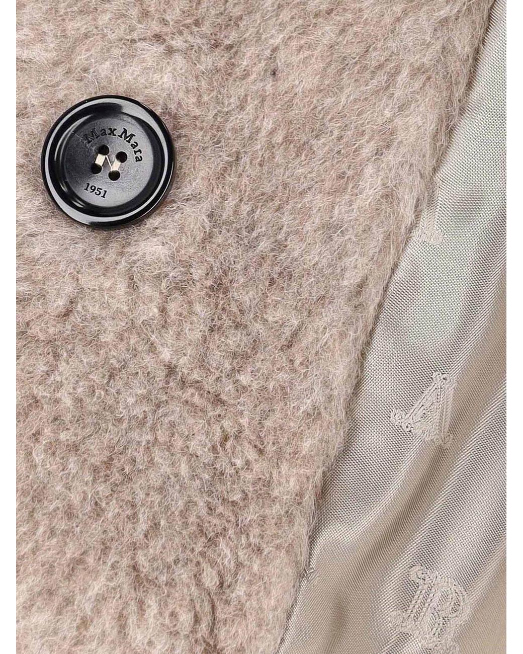 Max Mara Natural Cambusa Double-Breasted Fur Coat
