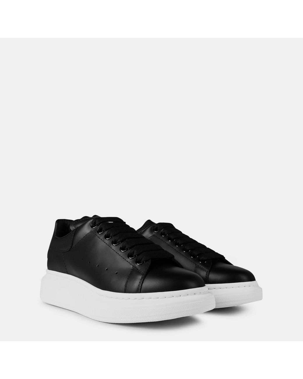 McQueen Black Thick-Soled Casual Shoes