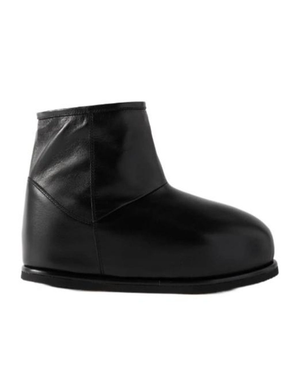 AMINA MUADDI Black Heidi Shearling-Lined Leather Boots